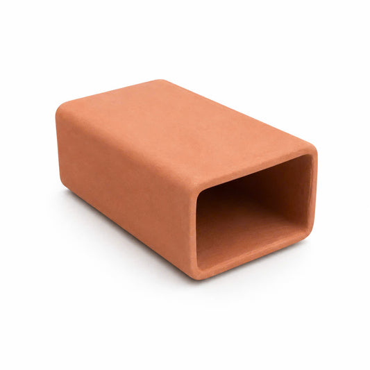 2-Pack Rectangular-Shaped Fish Cave, Ceramic Hideaway Cave for Plecos & Corydora