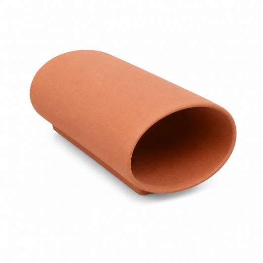 Oval2-shaped Fish Cave, Ceramic Hideaway Cave for Plecos & Corydoras